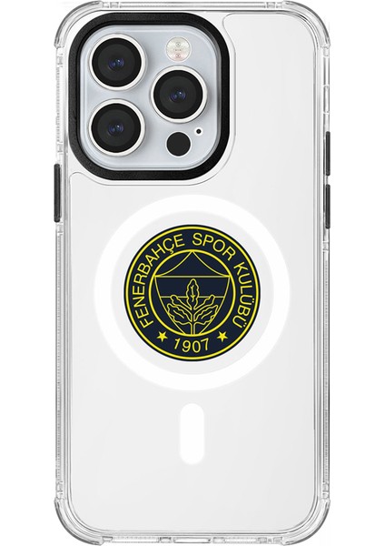 Apple iPhone 14 Pro Uyumlu Fenerbahçe Sarı Mono Arma Magsafe Lisanslı Telefon Kılıfı