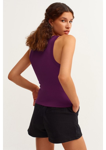 Fitilli Halter Yaka Örme ATLET-LAV10003