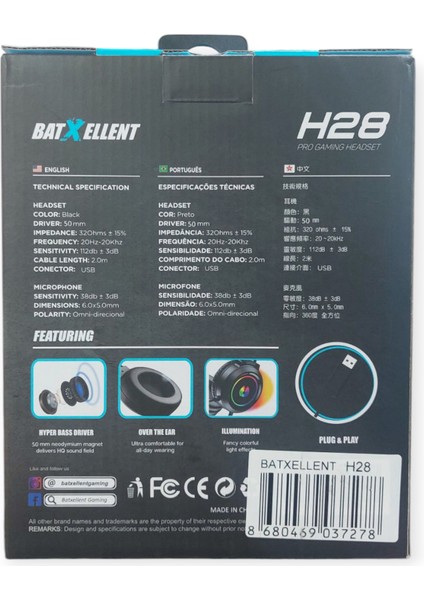 H28 LED Işıklı USB Kablolu 7.1 Stereo Bas Bilgisayar Dizüstü Oyuncu Gaming Kulak Üsütkulaklık modelleri