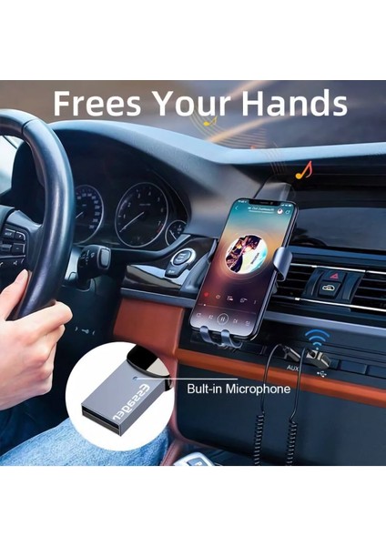 Mikrofonlu 3.5 mm Aux Bluetooth 5.0 Uyumlu Alıcı Adaptör Araç Kiti 3.5mm Aux fiyatları