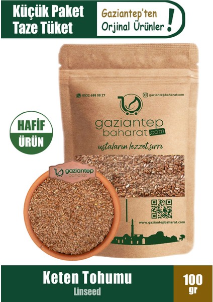 Keten Tohumu 100 gr - Sağlıklı ve Doğal Besin Takviyesi