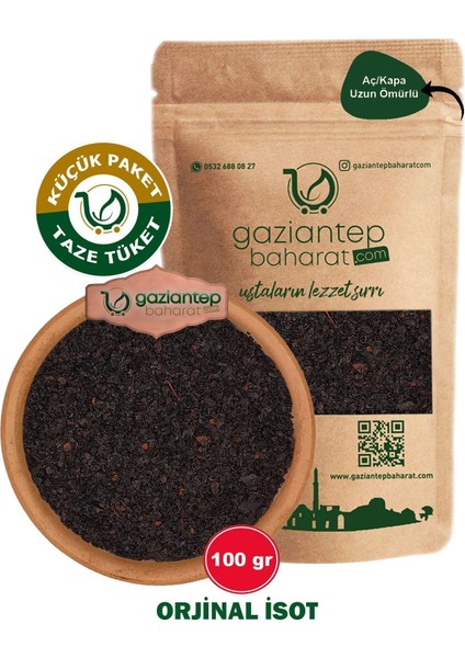 İsot Biber 100 gr - Geleneksel Gaziantep Lezzeti fiyatları