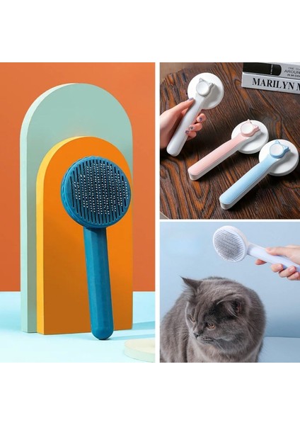 Buffer® Basmalı Kedi Köpek Tüy Toparlayıcı Masaj Etkili Pet Fırçası