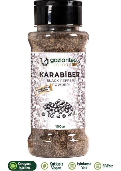 Karabiber 100 gr - Doğal Öğütülmüş – Katkısız & Yoğun Aromalı
