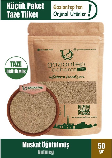 Öğütülmüş Muskat 50 gr - Doğal ve Yüksek Kaliteli Baharat fırsatları