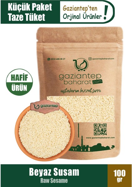 Beyaz Susam 100 gr - Gaziantep’ten Doğal ve Taptaze Lezzet