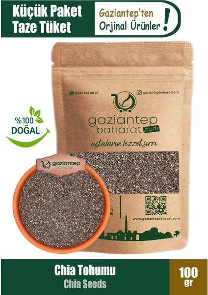 Chia Tohumu 100 gr - Zengin Omega-3 Kaynağı, Doğal ve Sağlıklı