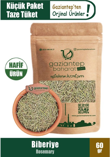 Doğal Biberiye 60 gr - Gaziantep’ten Taptaze Aromatik Lezzet
