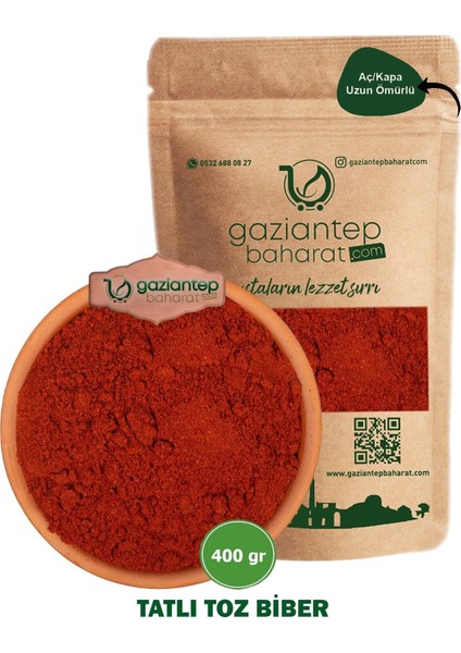 Kırmızı Tatlı Toz Biber 400 gr – Doğal ve Aromatik Lezzet