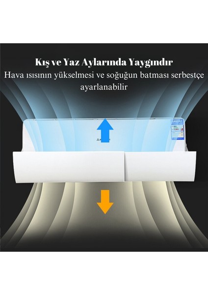 Tak Çıkar Ayarlanabilir Klima Hava Yönlendirici Siperlik Split Tipi Pratik Klima Aparatı