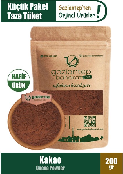 Kakao Tozu 200 gr – Yoğun Aromalı