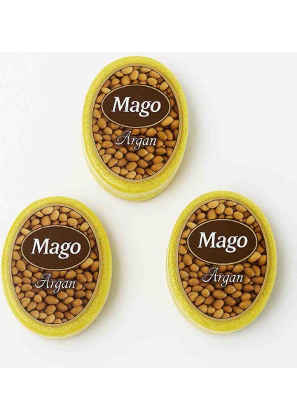 Süngerli Argan Sabunu 3 Adet (120 Gr)