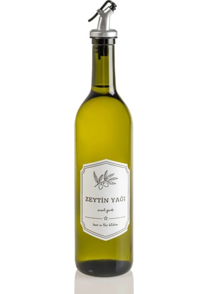 2'li 750 ml dekoratif yağdanlık ve yağlık seti, sarı renk, şık tasarım