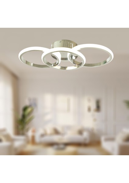 TT305-3-FSR Tt Aydınlatma Fransız Sarı Kaplama 3 Lü LED Avize modelleri