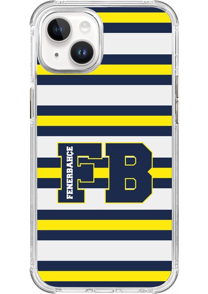 Apple iPhone 14 Uyumlu Fenerbahçe Kolej Çizgili Lisanslı Telefon Kılıfı