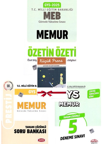 2025 Data Gys Meb Memur Görevde Yükselme Sınavı Özetin Özeti Soru ve Deneme Sınavı Seti