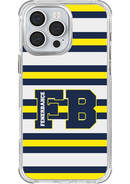 Apple iPhone 16 Pro Max Uyumlu Fenerbahçe Kolej Çizgili Lisanslı Telefon Kılıfı