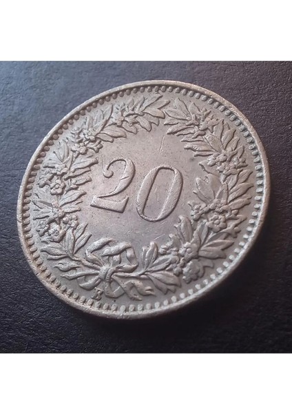 39963680E7A0C70389 1963 Isviçre 20RAPPEN Çt Nadir Çıkar Eski Yabancı Madeni Para