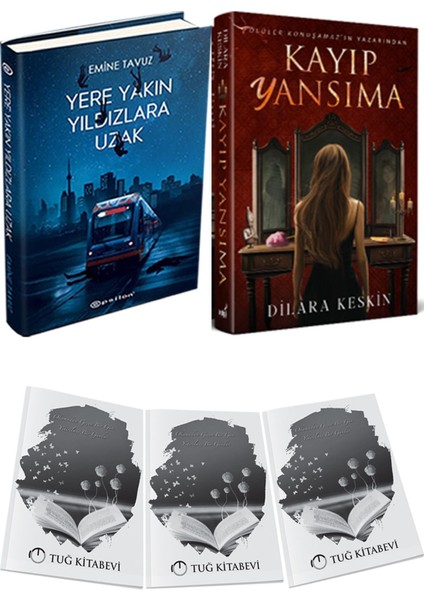 Kayıp Yansıma Ciltli ve Yere Yakın Yıldızlara Uzak Ciltli Emine Tavuz 2li Set + Hediyeli