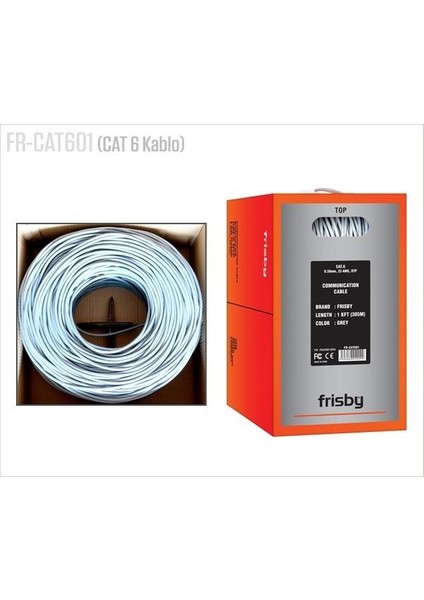 Frısby Cat6 Utp 23AWG 305M Kablo FR-CAT601