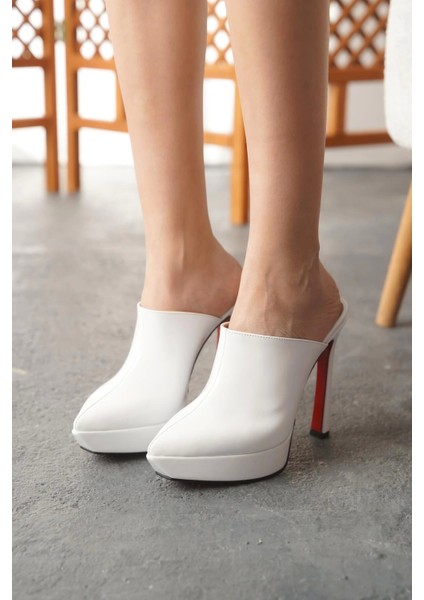 Kadın Moda Ince Topuklu Platform Terlik Şık Ve Zarif Abiye Ayakkabı modelleri