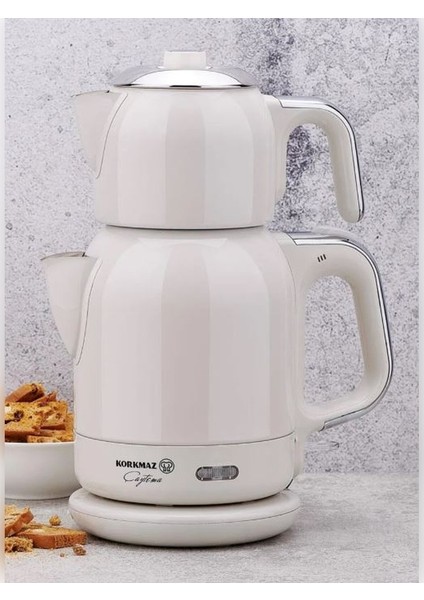 Çaytema Elekt. Çaydanlık Vanilya/krom 1.7 Lt A331-08