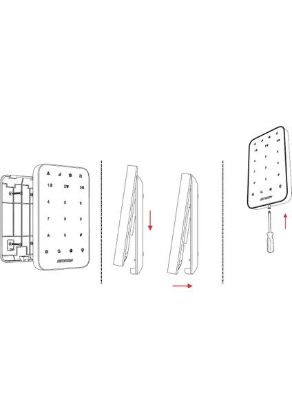 Hıkvısıon Ds-Pk1-E-We Kablosuz LED Tuş Takımı Keypad