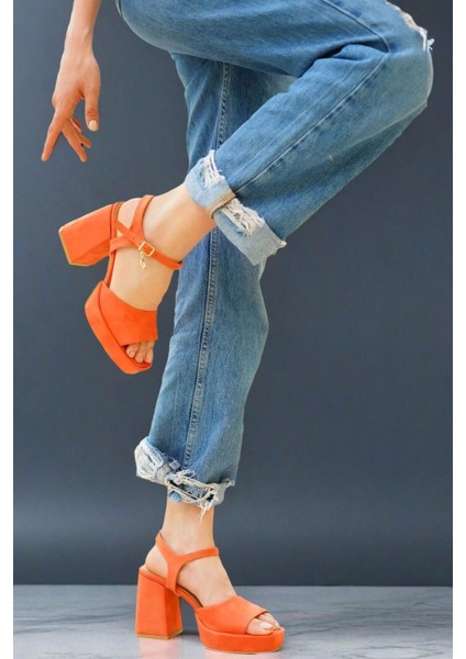 Kadın Moda Alçak Platform Topuklu Ayakkabı Şık ve Zarif Abiye Ayakkabı