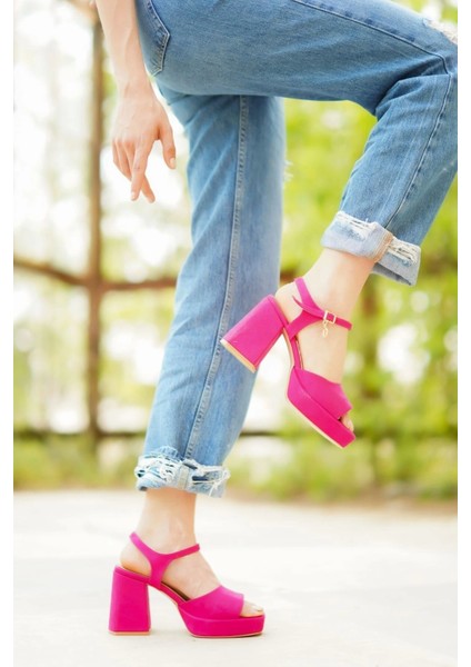 Kadın Moda Alçak Platform Topuklu Ayakkabı Şık ve Zarif Abiye Ayakkabı