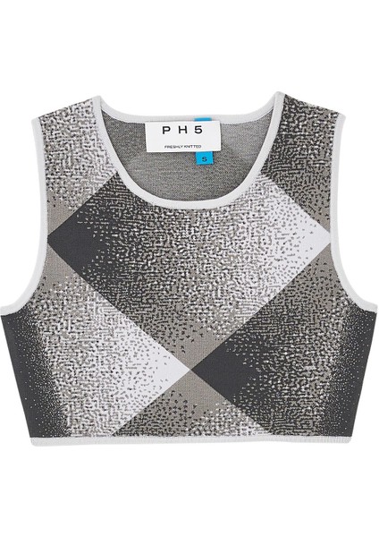 Cropped Ekoseli Bluz