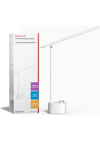 Katlanabilir LED Masa Lambası – USB A+C Şarj Portlu, 3 Renk Modu, Kısılabilir