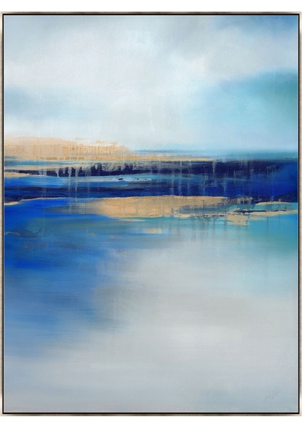 Oceanside Blues Iı Tablosu Sahil Esintili Modern Sanat