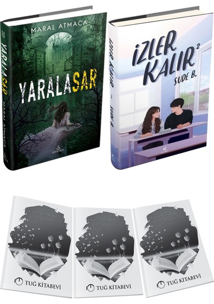 Izler Kalır 2 Ciltli ve Ephesus Yayınları Yaralasar 2 Ciltli Maral Atmaca 2li Set + Hediyeli