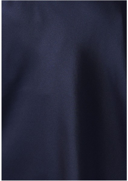 Şık Ipek Saten Pijama Takımı - Lacivert