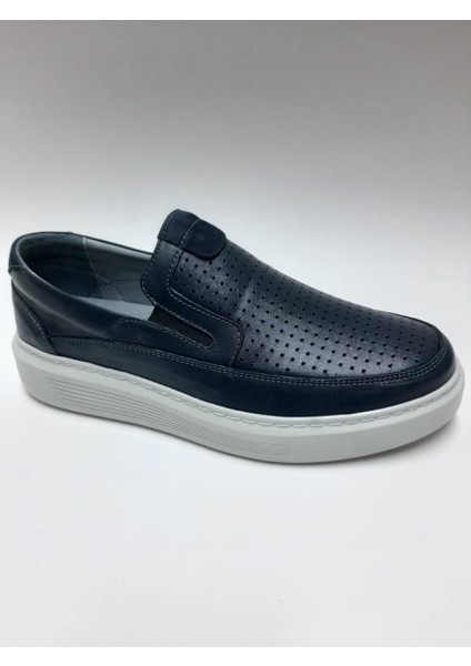 Deri Lacivert Bağcıksız Rahat Taban Erkek Ayakkabı C-78163BMSA fiyatları