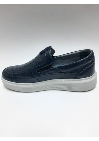 Deri Lacivert Bağcıksız Rahat Taban Erkek Ayakkabı C-78163BMSA modelleri
