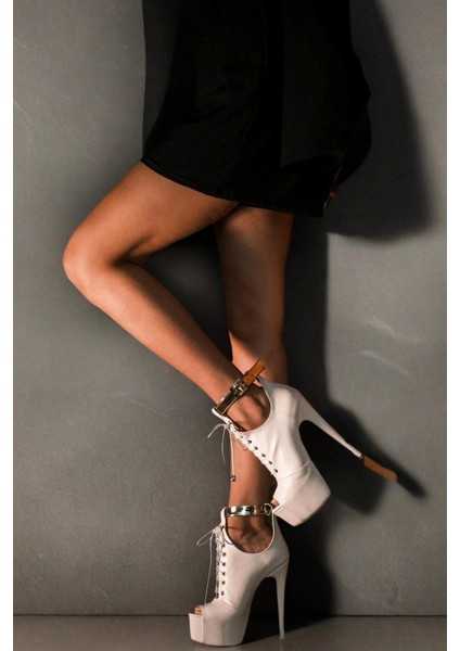 Kadın Moda Ince Topuklu Tasarım Platform Ayakkabı Şık ve Zarif Abiye Ayakkabı