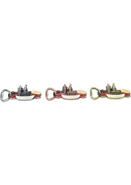 Metal Istanbul Temalı Yöresel Magnet Açacak Model 3