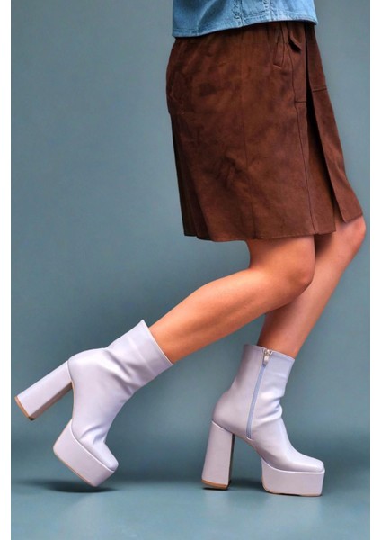 Kadın Moda Kalın Topuk Yüksek Bot Şık ve Zarif Abiye Ayakkabı fırsatları