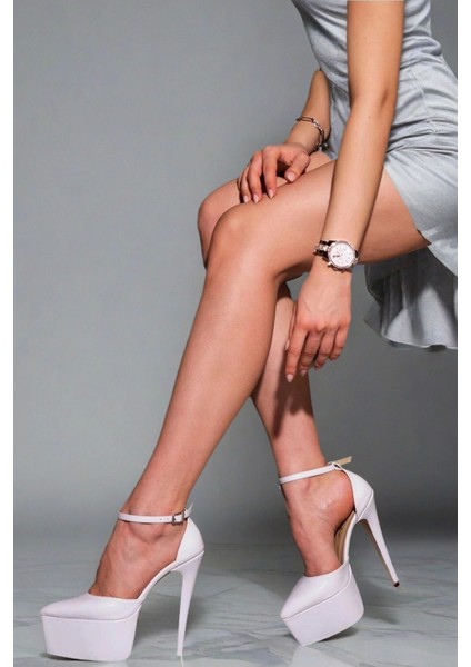 Kadın Moda Sivri Platform Özel Tasarım Topuklu Ayakkabı Şık ve Zarif Abiye Ayakkabı