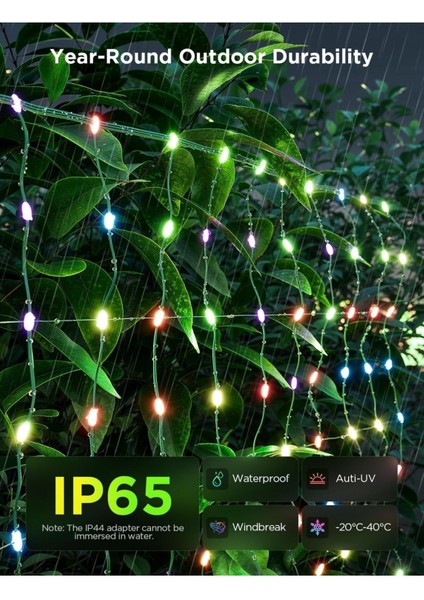 Çalılar Için Işık Zinciri Ağı, 480 Led'li, IP65 Su Geçirmez, Akıllı Uygulama ve Alexa Uyumu indirimleri