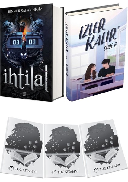 Izler Kalır 2 Ciltli ve Ihtilal 2 Zede Ciltli Binnur Şafak Nigiz 2li Set + Hediyeli