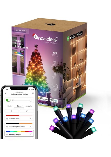 24 M Rgbıc Akıllı Işık Zinciri, IP44, Wifi, Alexa Uyumlu, Iç ve Dış Mekan