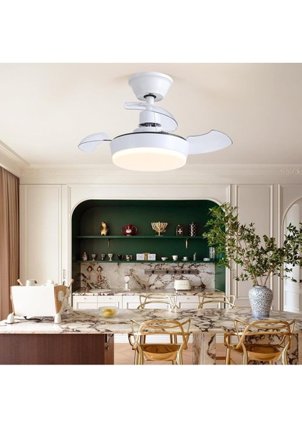 60 cm Işıklı Deckenventilator, Uzaktan Kumandalı, 3 Kanatlı, Beyaz fiyatları