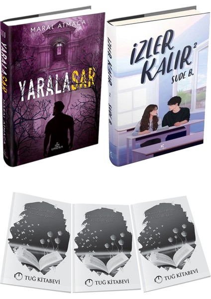 Izler Kalır 2 Ciltli ve Ephesus Yayınları Yaralasar 3 Ciltli Maral Atmaca 2li Set + Hediyeli