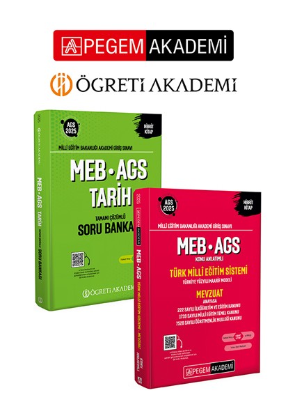 PEGEM AKADEMİ 2025 MEB-AGS Konu Anlatımlı Türk Milli Eğitim Siste