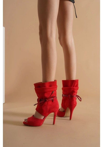 Kadın Moda Tasarım Süs Bağcıklı Topuklu Ayakkabı Şık ve Zarif Abiye Ayakkabı fırsatları