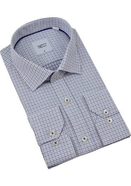 Erkek Klasik Puantiyeli Uzun Kol Gömlek 3596 BGL-ST04402 fiyatları