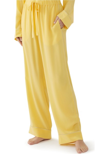 Lüks Sarı Pijama Seti
