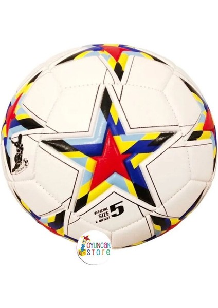 Futbol Topu Şampiyonlar Ligi Sert Zemin Halı Saha Futbol Topu No:5 Beyaz